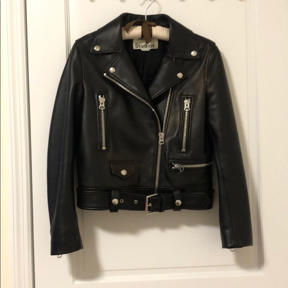 Acne mock leather jacket